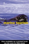 EBOOK : MARINE TOURISM - Development, impacts and management