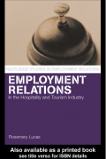 E-BOOK : EMPLOYMENT RELATIONS IN THE HOSPITALITY AND TOURISM INDUSTRIES