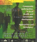 E-BOOK : COMMUNITY PARTICIPATION IN LOCAL HEALTH AND SUSTAINABLE DEVELOPMENT