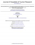 E-BOOK : JOURNAL OF HOSPITALITY & TOURISM RESEARCH - Delivering Quality Service: Diagnosing Favorable and Unfavorable Service Encounters in Restaurants